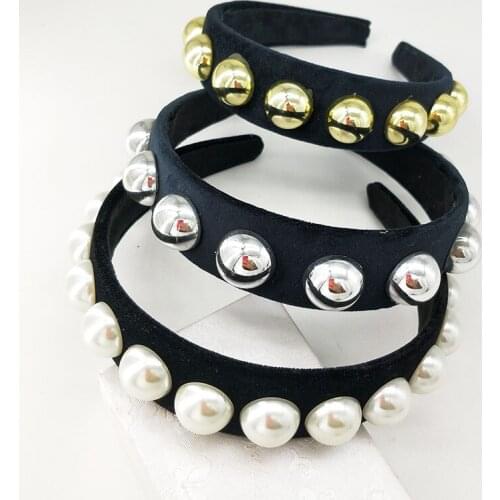 Pearl for Girls Headband Party Wedding Crown Crystal Headband and Rhinestone Hair Band Elastic Hair Band Women Accessories