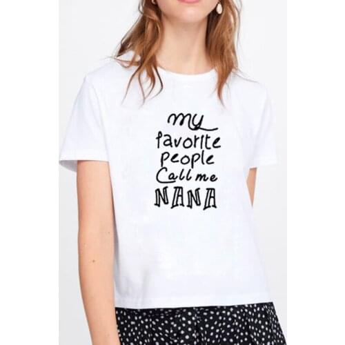MY FAVORITE PEOPLE Print Summer T-shirt Women O-neck Cotton Short Sleeve Funny Tshirt Women Top Loose T-shirt Femme Black White