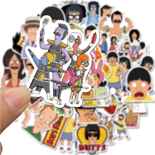 10/50PCS Cartoon Stickers Bobs Burgers Funny Stickers For Laptop Luggage Skateboard Motorcycle Bottle Decal Graffiti Stickers