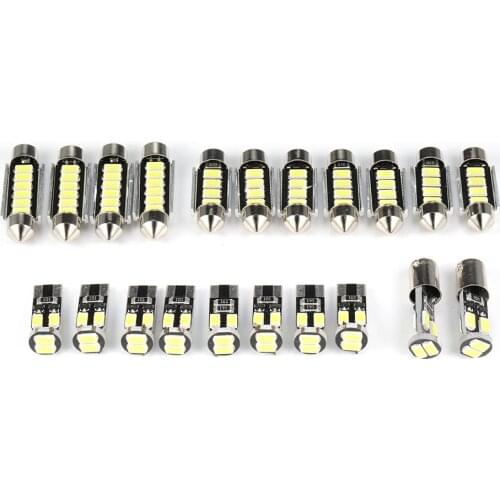 16/18/21PCS White Canbus LED Interior Lamp Indoor Map Dome Light Bulb Kit FOR FOR BMW E46 E91 E92 E93 3 Series E60 E61 5 Series
