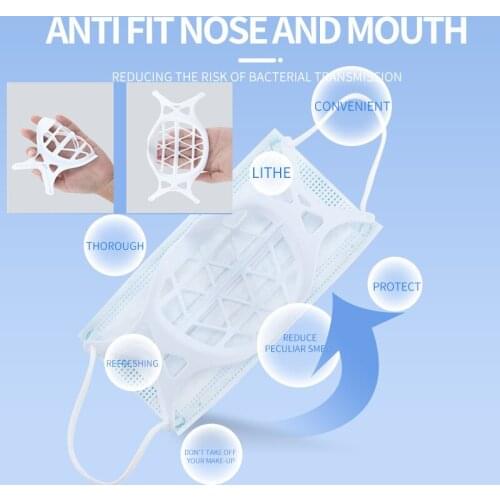 3D Mouth Mask Support Breathing Assist Help Mask Inner Cushion Bracket Silicone Mask Holder Breathable Valve Adult Home Supplies