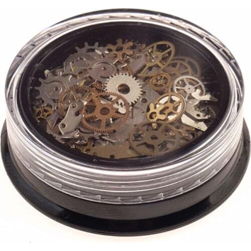 2 Box Mini Mixed Steampunk Cogs Gear Clock Charm UV Frame Resin Jewelry Fillings R9JE