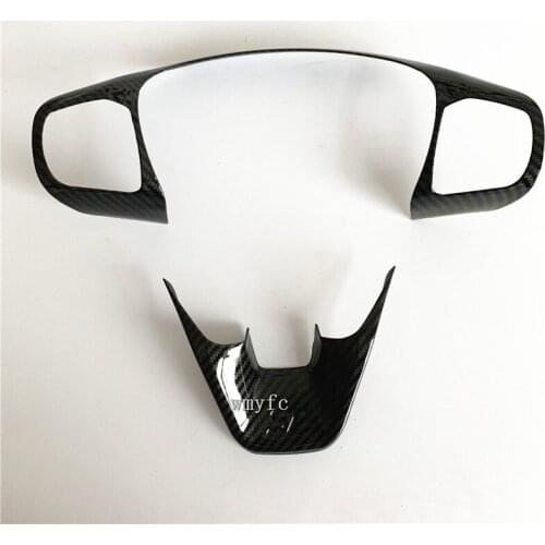 For Ford Focus 4 IV MK4 2019 2020 2PCS ABS Car Interior Steering Wheel Cover Trims Stickers Accessories Car Styling Moldings