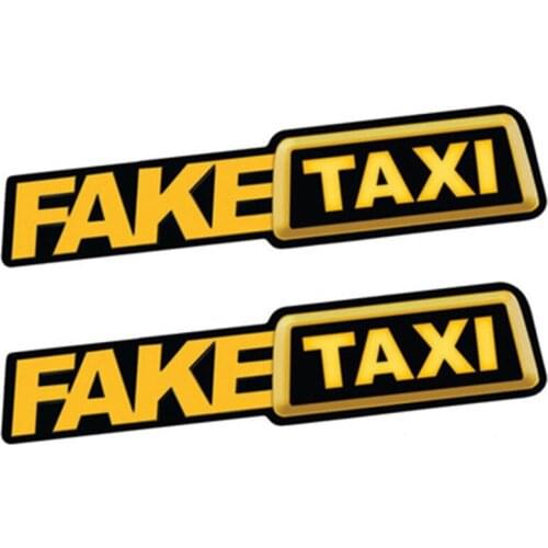 Hot Hot 2PCS Funny FAKE TAXI Car Sticker Waterproof Reflectiv Windshield Car Decorative 18*5cm Vinyl