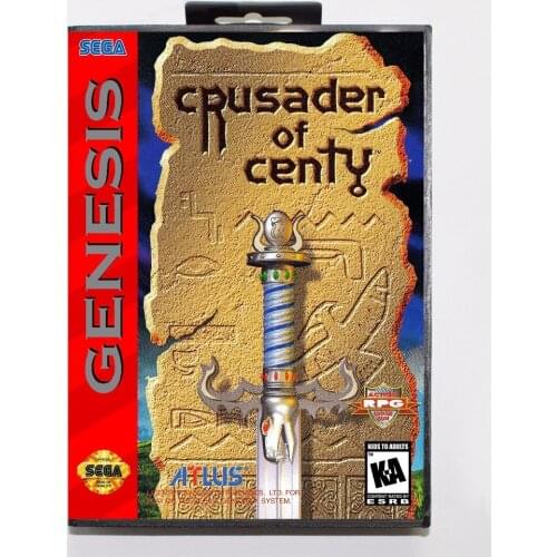 Crusader of Centy (aka Soleil) Game Cartridge 16 bit MD Game Card With Retail Box For Sega Mega Drive For Genesis