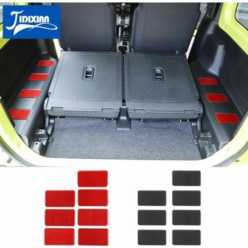 MOPAI Interior Mouldings Carbon Fiber Car Rear Row Both Sides Decoration Cover Stickers for Suzuki Jimny 2019+ Car Accessories