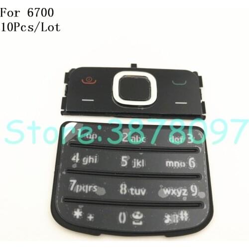 10Pcs/Lot Original For Nokia 6700 6700C Classic Housing Keypad Mobile Phone 6700C Keyboard Replacement English Or Russian Keypad