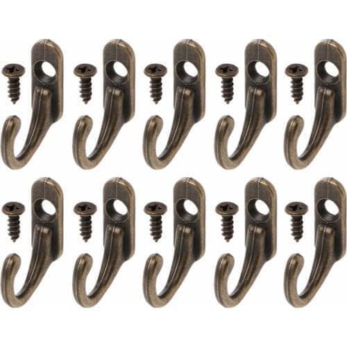 10Pcs Wall Mounted Hook Key Holder Letter Rack Hanger Hanging Decor Organizer Kitchen Dining Bar Tool for Bags Retro Coat Hanger