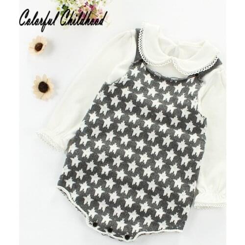 Cute full star print baby rompers baby boy/girls clothes cotton Knitted romper for infant toddler girls clothing 0-24m