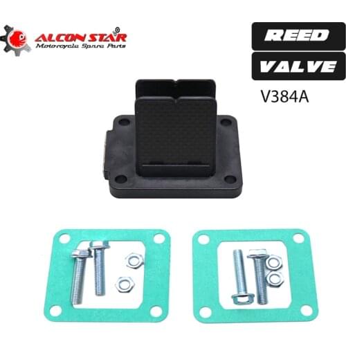 Alconstar- V384A Motocross Carbon Fiber Reed Valve Set For Kawasaki KX80 KX85 KX100 Suzuki RM100 All Year Reed Valve Race