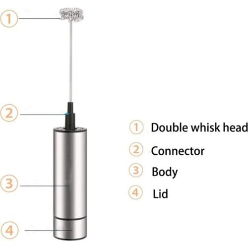 Milk Frother Stainless Steel Foamer Mixer Blender Set for Coffee Matcha