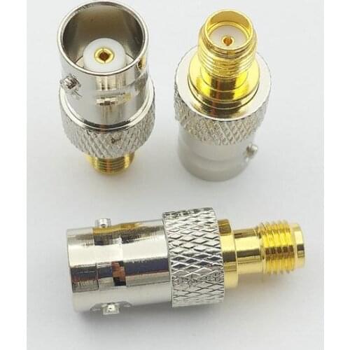 20pcs/100pcs copper SMA Female Jack to BNC Female Jack Adapter RF Coaxial adapter connector
