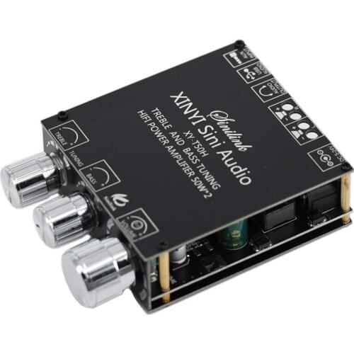 Bluetooth 5.0 Treble and Bass Adjustment Audio Power Amplifier Board,DIY Power Amplifier Motherboard