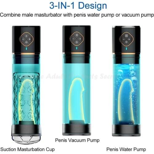 Real Pussy Vacuum Penis Water Pump Enlargement Sex Toys For Men Vibrator Cock Extender Male Masturbator Hydro Machine Adult Shop
