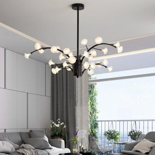 Modern LED chandelier lighting Nordic restaurant pendant lamps bedroom fixtures dining room crystal hanging lights