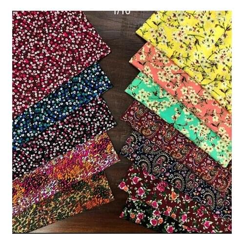 Rayon fabric dark floral printed fabric dress fabricLFCK080041