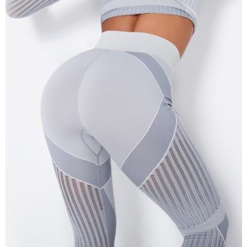 2021 Women Leggings Push up Insert Mesh Design Trousers Pants Big Size White Sportswear New Fitness Leggings Лосины Штаны