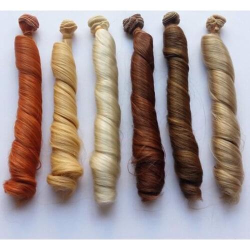 10PCS/LOT New DIY BJD Wig Hair Curly Hair Dolls Accessories 25CM