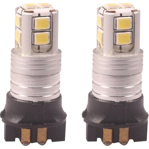 2Pcs 10-SMD Canbus PW24W PWY24W LED Bulbs For Audi A3 A4 A5 Q3 VW MK7 Golf CC Turn Signal Lights Error Free White Amber 12-28V