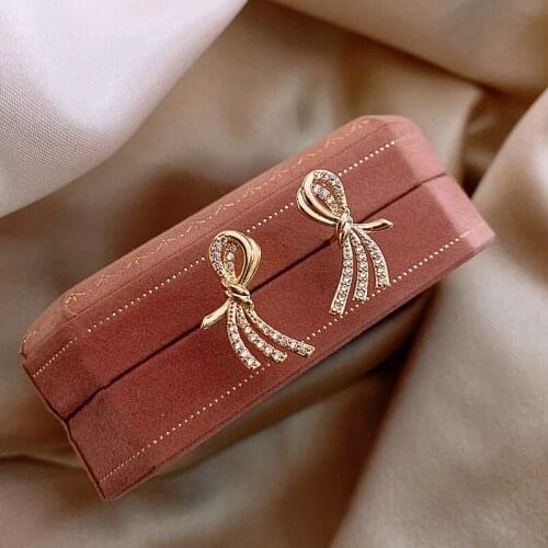 2021 Korean Style Earrings Fashion New Temperament Net Celebrity Wild Wheat Ear Crystal Earrings Womens Clothing Manufacturer