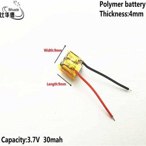 3.7V,30mAH,400909 Polymer lithium ion / Li-ion battery for TOY,POWER BANK,GPS,mp3,mp4,cell phone,speaker