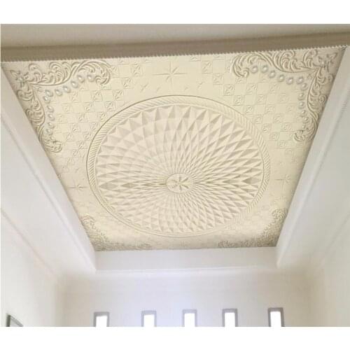 Ustom wallpaper yellow gypsum line 3d European pattern ceilings living room background 3d wallpaper papel de parede