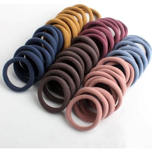 50pcs Girls Solid Color Big Rubber Band Ponytail Holder Gum Headwear Elastic Hair Bands Korean Girl Hair Accessories Ornaments