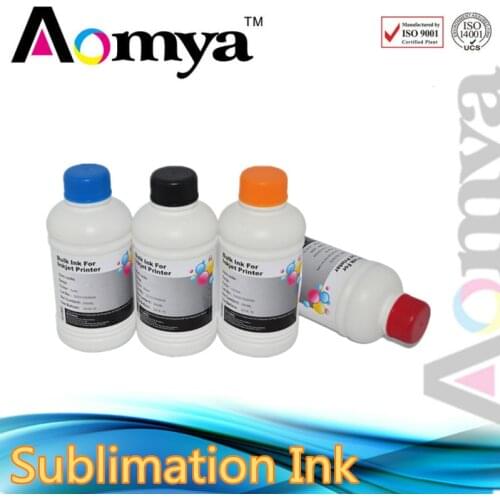 Aomya 250ml*4C Sublimation Ink for Epson 4 Colors Transfer Paper Ink for Epson Printers for T-shirt Cup Shoes