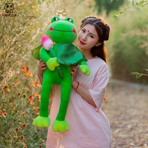 BOLAFINIA Big eyed frog prince baby plush toys doll for children kids Christmas birthday stuffed toy gift