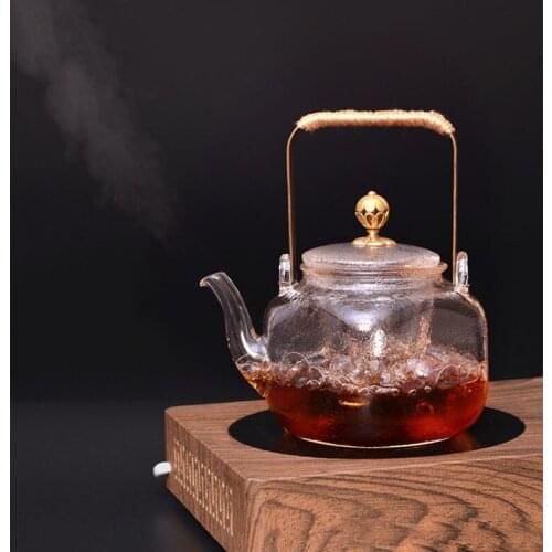 Borosilicate Glass Teapot With Tea infuser Heat Resistant Glass Teapot For Stove Japanese Lifting Teapot Puer Tea Kettle