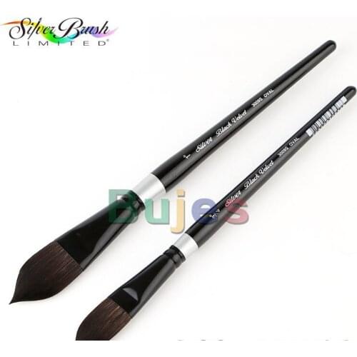 Black-Velvet Paintbrush, Velvet, Squirrel Hair Material, Oil Paintbrush, Cats Tongue Paintbrush, 3009S Series Paintbrush