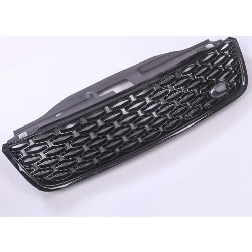 Black Shine Front Bumper Center Grill Trim 1pc For Land Rover Discovery 5 2017 2018 L462 LR5 Replacement Parts