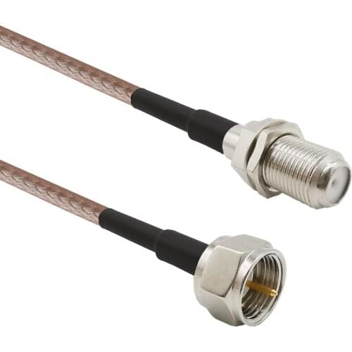 F-Type Cable F Plug to F Jack RG316 Cable Adapter F Type TV Cable Satellite 50ohm For DVB-T2 ATSC Digital TV HDTV Antenna