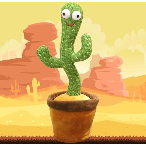 Cactus Plush Toy Electric Stuffed Plant Toy Without Battery