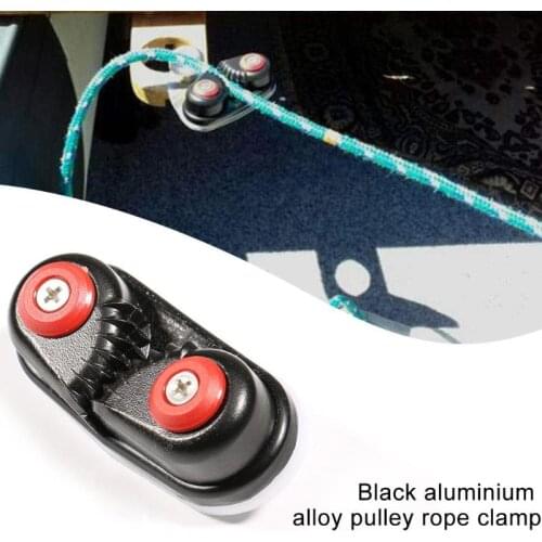 Cam Cleat Aluminum Alloy Rowing Inflatable Boat Sailing Fast Entry Rope Cleats Canoe Kayak Accessories Black