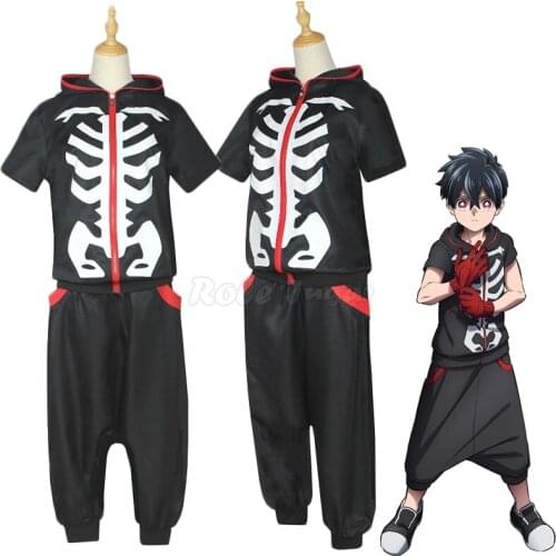 Anime Cosplay Kemono Jihen Kabane Kusaka Costume Tops Pants Gloves Full Set Adult Men Women Halloween Carnival Outfits C65M148