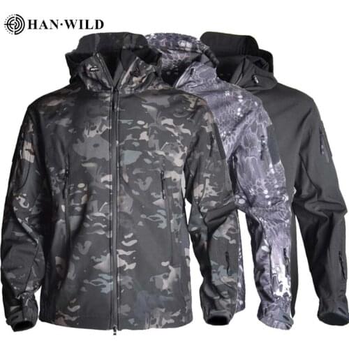 Shark Soft Shell Military Tactical Jacket Men Waterproof Warm Windbreaker US Army Clothing Winter Men Camouflage Jacket Plus 5XL