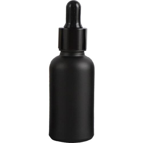 Matte Black Dropper Glass Bottles Essential Oil Massage Oil Glass Container Personal Care Cosmetic Packaging Glass Bottles