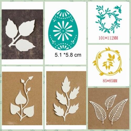 Mixed Leaves Egg Metal Cutting Dies Stencil For DIY Scrapbooking Decorative Embossing Paper Crafts Die Cutting Template New