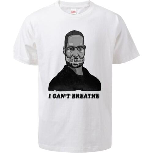 Black Lives Matter I Can't Breathe George Floyd Artwork T-Shirt Men Cotton T Shirt Short Sleeve Tshirt Men T-shirts Tops&tees