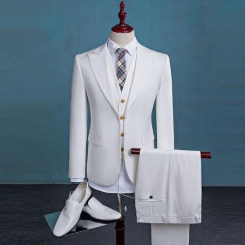 Mens Wedding Suits Jacket Best Man Formal Tuxedo Best Man Groomsman Suits Slim Fit Prom Costume Homme (Jacket+Pants)