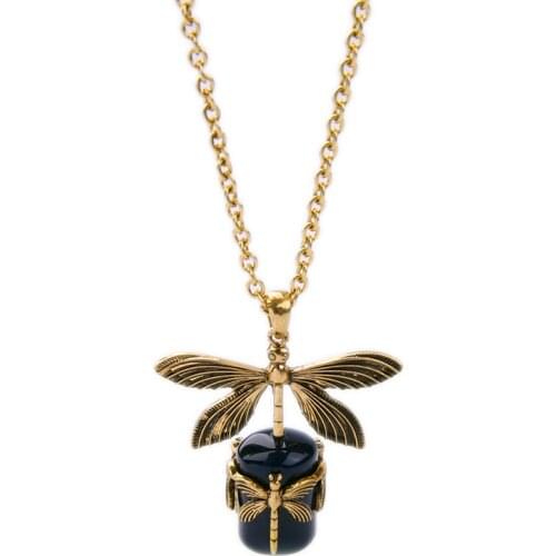 Insect Necklaces & Pendants New Design Dragonfly Steampunk Jewelry Alloy Chain Long Necklace