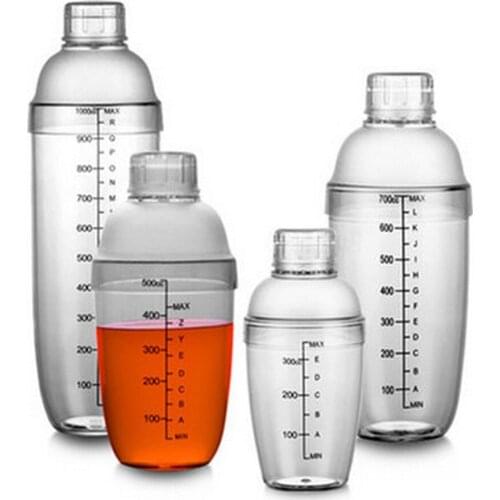Plastic Martini Cocktail Shaker 350ml/530ml/700ml/1000ml Wine Beverage Mixer Wine Shaker Cup Drink Mixer Barware Boston Bar Tool