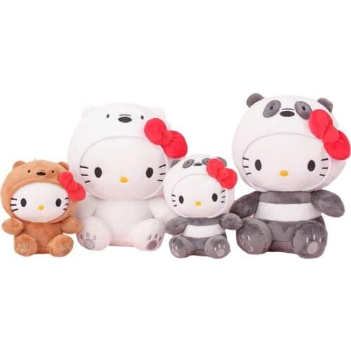 10cm Plush Kawaii Anime Plush Bow Kitty Soft Stuffed Keychain Plush Pendant Kids Toys Girl GiftRoom Dress Up