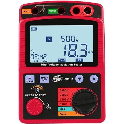 GM3123 Professional Digital High Voltage Megohmmeter Insulation Resistance Tester 2500V