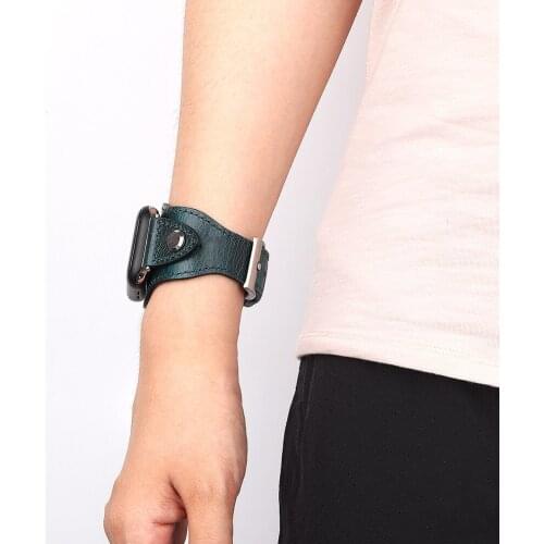 Genuine Leather watchband for apple watch 6 5 44mm 40mm 38mm 42mm Bracelet Strap iwatch band 4 3 2 1 Replacenent accessories