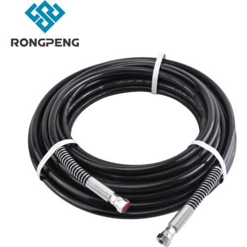 RONGPENG 7.6m/15m Airless Paint Spray High Pressure Black Hose Tube Pipe For Paint Sprayer Gun