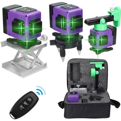 12 Lines Laser Level 3° Self-leveling USB Rechargeable Lithium Battery Leveling Tool with Vertical Horizontal Oblique Lines