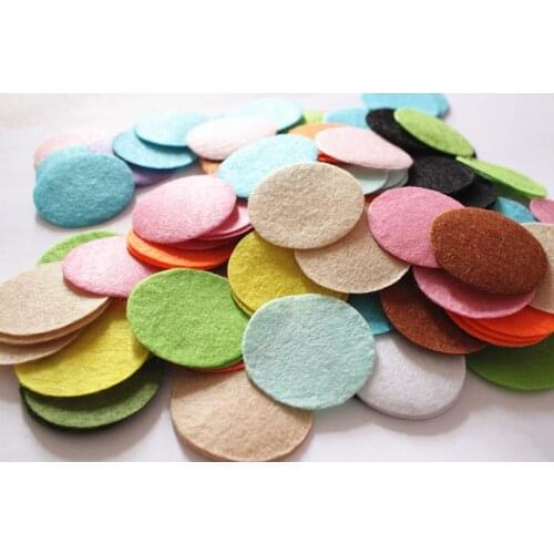 DIY 6CM Felt circle Round fabric pads accessory, fabric flower accessories for hair flower 300PCS