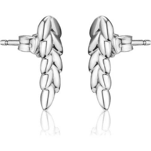 Wholesale 925 Sterling Silver Earrings for Women Curved Grains Stud Earrings Fashion Jewelry pendientes Free Shipping